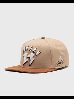 Jordan Beige & Brown Flat Brim Hat OBO